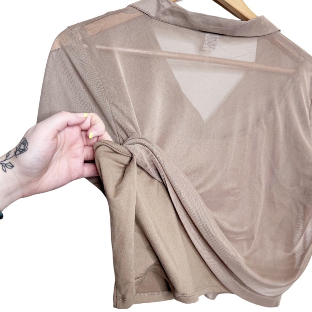 Better Together Mesh 2 Piece Set Button Collar Cr… - image 4